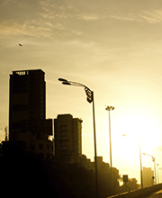 Coucher de soleil sur Bombay